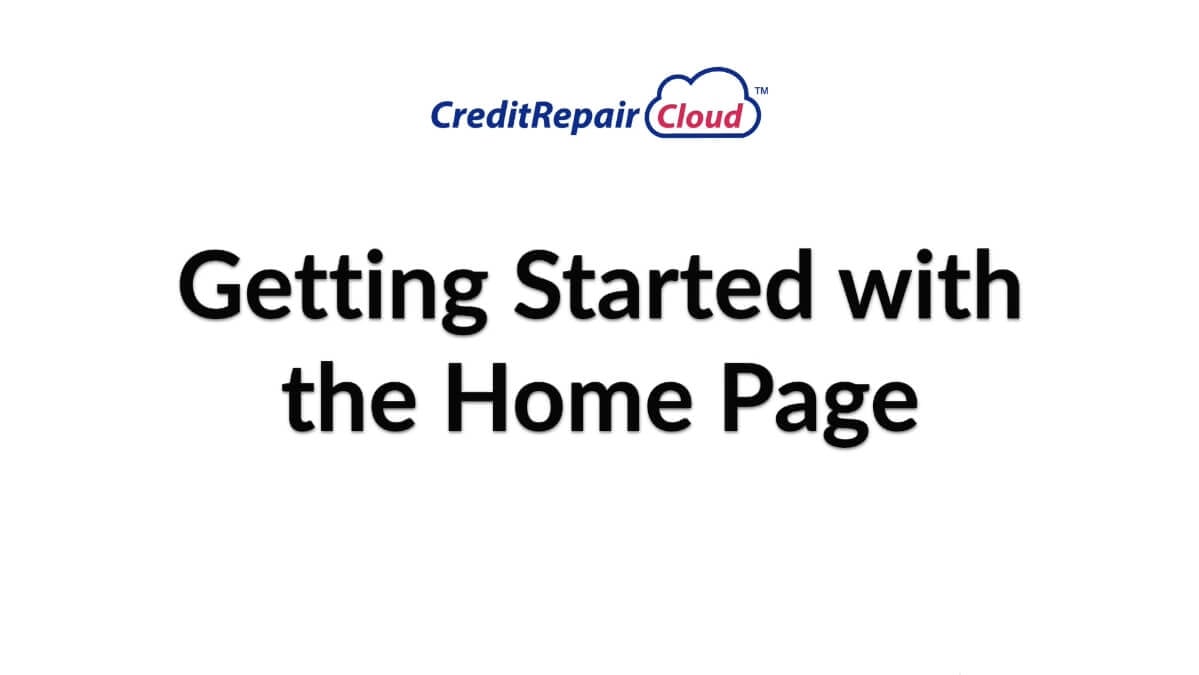 getting started with the home page
