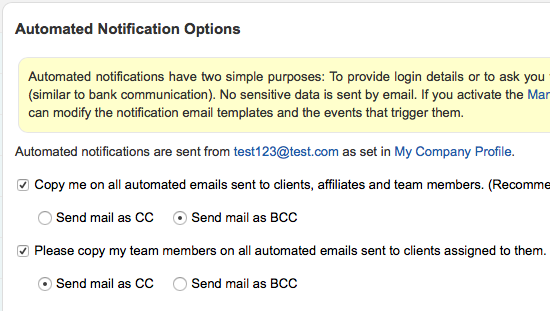 AutomatedNotificationsSettings AutomatedNotificationsSettings